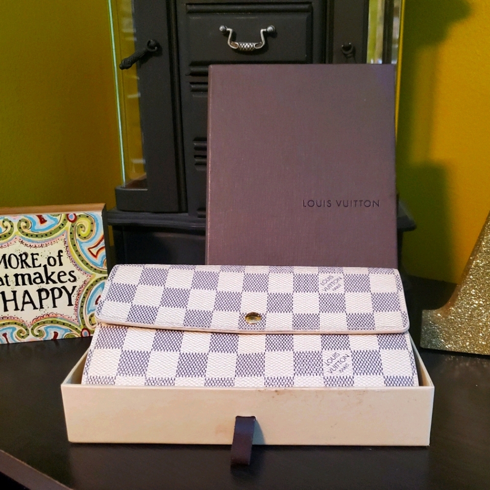 Authentic Louis Vuitton Damier Azur canvas wallet